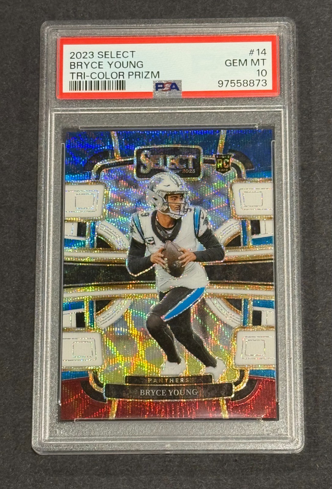 Bryce Young #14 2023 Panini Select Tri-Color Prizm Concourse /259 PSA 10