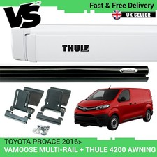 FOR TOYOTA PROACE 16    VAN VAMOOSE COMBI-RAIL THULE 4200 AWNING 2.6m WHITE SWB