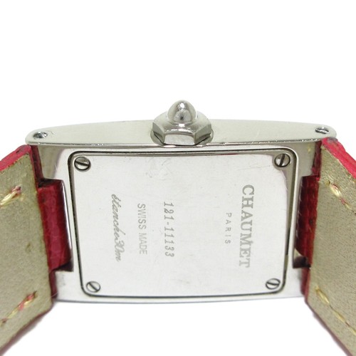 Auth CHAUMET Stile de Chaumes Style Rectangle - 1******** Pink Wrist Watch - Picture 3 of 12