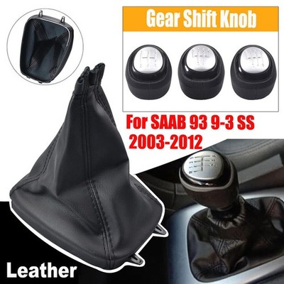 MT 5/6 Speed For SAAB 93 9-3 SS 2003-2012 Gear Shift Knob Lever Shifter Boot F