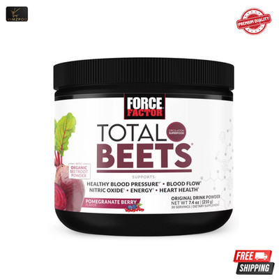 Force Factor Total Beets Organic Beet Root Powder Pomegranate Berry 30 Servings