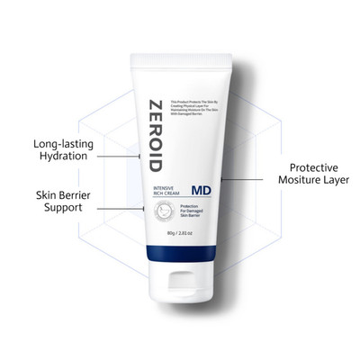 ZEROID Intensive Rich Cream MD 2.8oz / 80g Moisturizing K-beauty