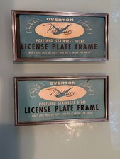 Vintage Stainless steel license plate frames,