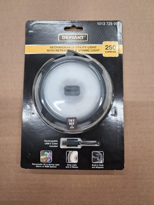 Defiant 250-Lumens 2-in 1 Multi-functional Rechargeable Utility light