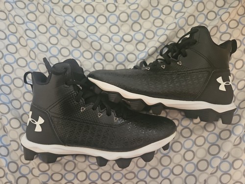 Baseball/Softball Size 6Y Sports Cleats Under Armour Black Youth Worn 1 Time