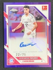 Aleksandar Pavlovic 2025-26 Topps Chrome Bundesliga Purple Auto /75 #BA-AP