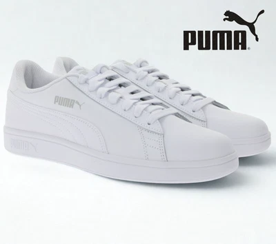 PUMA Smash V2 – Klassischer Freizeit-Sneaker im Tennis-Look (365215 07, Weiß) - Bild 1 von 4