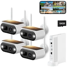 10CH NVR 4MP Solar Home CCTV Security Camera System Wireless Outdoor IR Night 5G