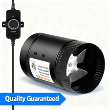 4" Updated Inline Booster Duct Fan HVAC Ventilation Fan 106CFM with Controller