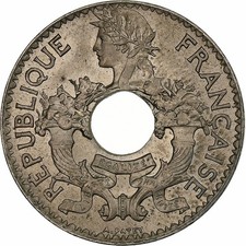 [#1260810] FRENCH INDO-CHINA, 5 Cents, 1930, Paris, Copper-nickel, MS, KM:18