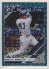 2019 Panini Donruss Optic Teal Velocity Prizm 28/35 Miguel Andujar #129 8k4