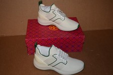 TORY BURCH T SOCK RUNNER IVORY/GREEN WOMENS SNEAKERS 5.5 7 7.5 8.5 9 9.5 11