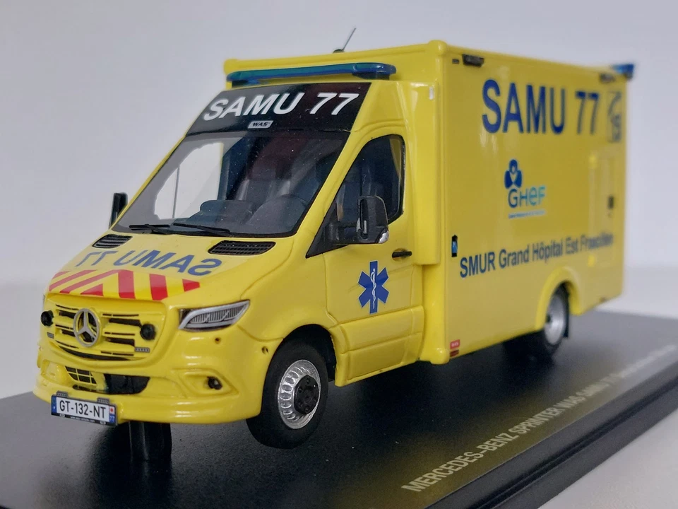 MERCEDES BENZ SPRINTER WAS SAMU 77 PERFEX 1/43 # 407 NEUF - Photo 3/4