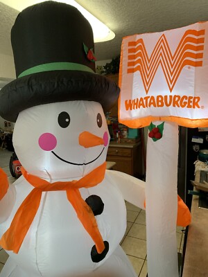 Whataburger (Snowman) Christmas Holiday Inflatable ft