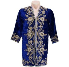 UZBEK AMAZING HANDMADE EMBROIDERY ON VELVET - JACKET CHAPAN ROBE