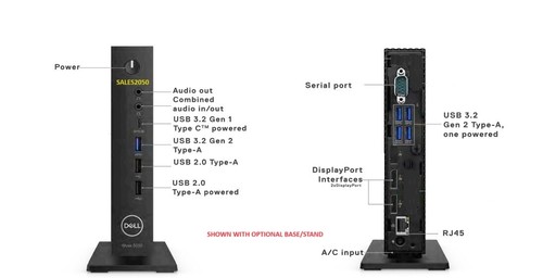 WYSE Dell 5070 Thin Client Intel Quad Core 32GB 8GB RAM TPM 2.0 RS232POWER STAND - Picture 4 of 4