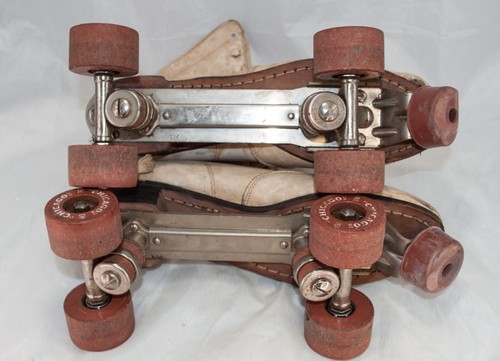 Vtg White Chicago Custom Roller Skates Size 7 - Picture 6 of 11
