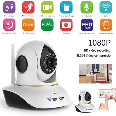 Vstarcam C38S 1080P Wireless WiFi IP Camera IR-CUT Night Vision P2P Webcam C#P5