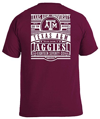 NCAA Texas A&M Aggies Adult NCAA Limited Edition Comfort Color Short sleeve T... - Afbeelding 2 van 2