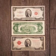 $2 Red Seal Note F-AU (1928-1953) | RARE $2 Bill