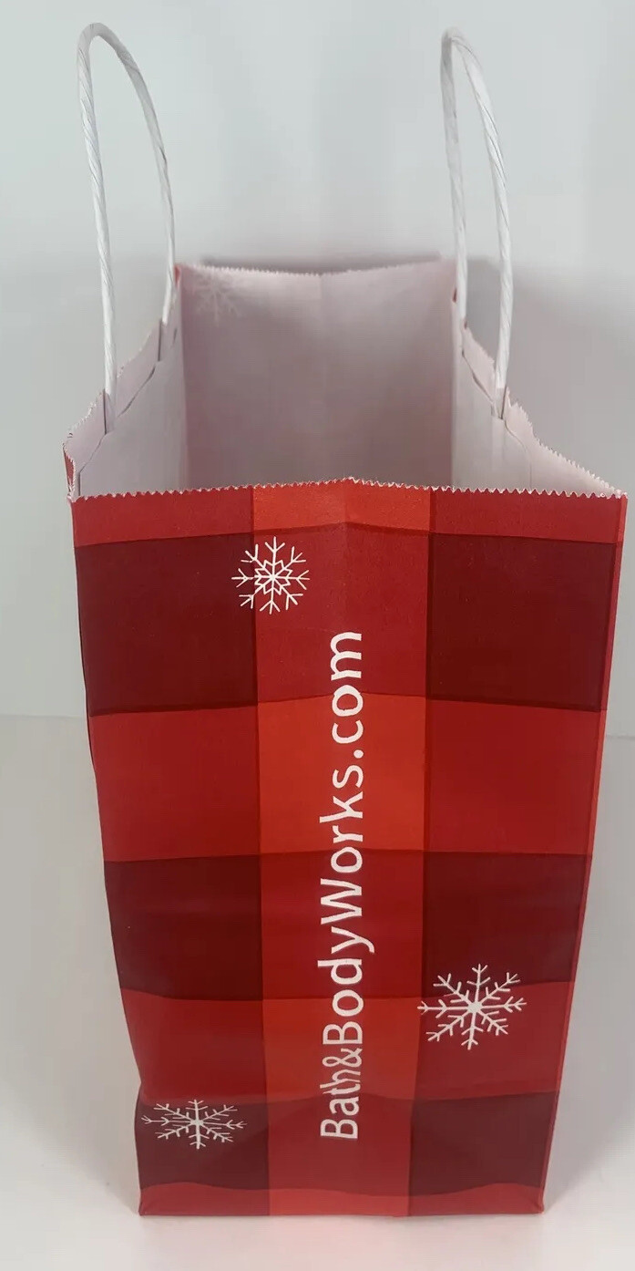 Lot of 10 Bath & Body Works Empty Holiday Paper Bags Large Brand New 10” X 10”