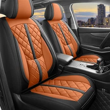 Universal Leather Car 5 Seat Cover Full Set Front Rear Back Cushion Protector