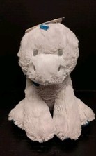 Kellytoy Baby Soft Plush Gray Dinosaur Blue Spots Rattle Toy 11" NEW NWT