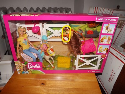 BARBIE HUGS 'N' HORSES NEW IN THE BOX 2018 HARD TO FIND