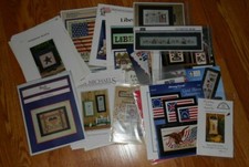 PATRIOTIC, FLAG, USA, AMERICANA counted cross...