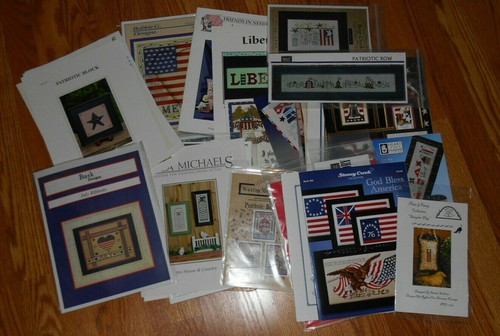 PATRIOTIC, FLAG, USA, AMERICANA counted cross stitch charts - YOUR CHOICE - *b