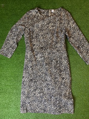 Womens Quarter Sleeve Leopard Print Dress Size S Old Navy