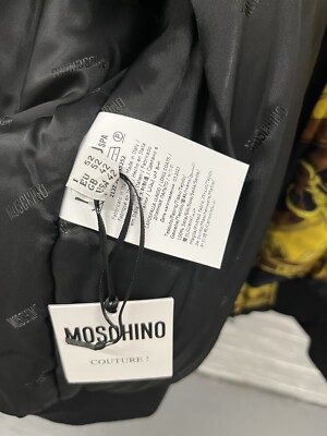 Moschino Bomber Jacket Teddy Scarf Print Size 42 LARGE US Men's