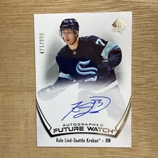 Kole Lind Future Watch Auto 2021-22 UD SP Authentic #143 FWA Rookie  /999