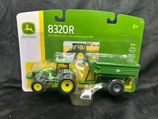 John Deere ERTL 1/64 8320R w J&M Grain Cart Die Cast Replica - TBE45236