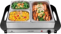 Chefman Electric Buffet Server + Warming Tray with Temp Hot Plate