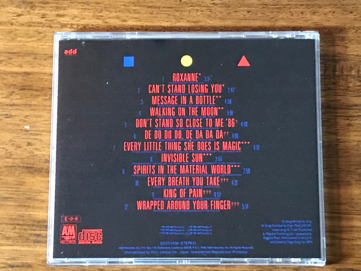 The Police Every Breath You Take 86年日本盤 THE POLICE ~ EVERY BREATH YOU TAKE THE SINGLES ~ JAPAN GOLD