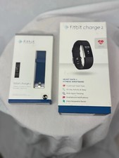 Fitbit Charge 2 Heart Rate Fitness Wristband Black and Extra Band Large DS20