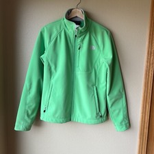 The North Face Apex Bionic Jacket Women  s Size S RARE Green Soft Shell Coat