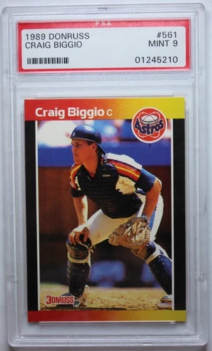 1989 Donruss Craig Biggio ROOKIE Card RC #561 PSA 9 Mint HOF