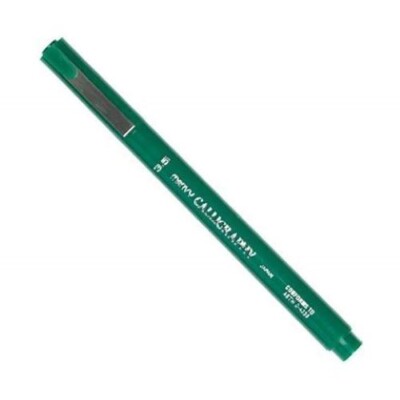 Marvy Uchida Calligraphy Marker 3.5mm Med Point Green School Office Art Writing