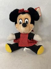 Rare Disneyland Walt Disney World Minnie Mouse Plush Stuffed Sitting tag