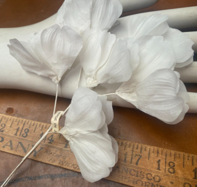 花しす vintage 1940s silk chiffon flowers white 1 spray Japan | eBay