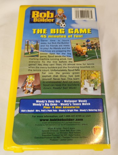 Bob The Builder The Big Game Kids VHS 2001 - Picture 2 of 3