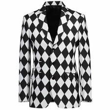 NEU HERREN RETRO 60er MOD HARLEKIN DIAMOND WH...