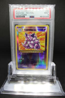 PSA 9 Mint Nidoking- Reverse Holo 45/108 Pokemon 2016 XY