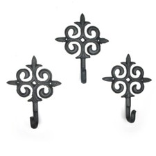 1X Cast Iron Hook Clothing Rack Hanger Key Hat Bag Retro Gothic Wall Door Decor