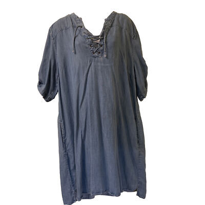 white christmas dresses Mary Vintage Stonewashed Denim Shirt Dress by Frank & Eileen