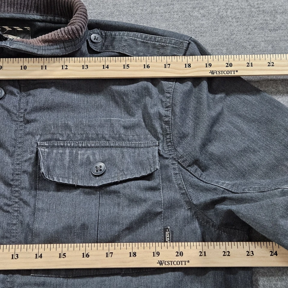 Vans Jacket Mens L Gray Full Zip Multi Pocket Barn Utility Chore Coat Outdoors - Image 4 of 4