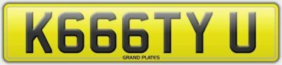 Number plate K666 TYU registration KATY U KATEY KATIE KATE KATYS KATIES FEES INC