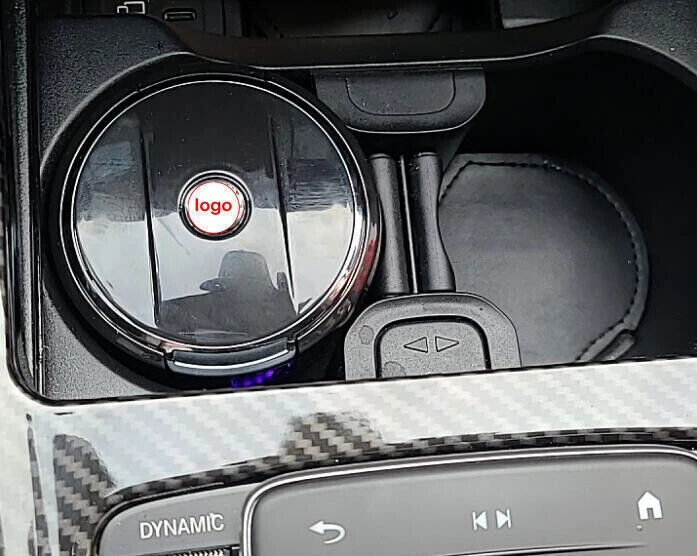 Caja de almacenamiento ajuste encendedor de cigarrillos apto para consola gris Benz Clase E Clase C GLC Foto 3 de 4